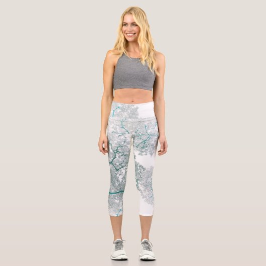 Leggings Capri Carte des arbres 3 (Recto)