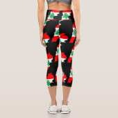 Leggings Capri Carte du Liban avec drapeau (Verso)