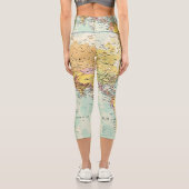 Leggings Capri Carte du monde Capris haut taille (Verso)