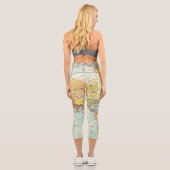 Leggings Capri Carte du monde Capris haut taille (Verso)