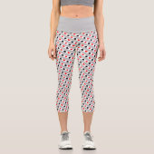 Leggings Capri Cartes de jeu gris nuageux Motif Imprimer Capris (Recto)