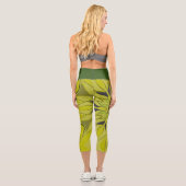 Leggings Capri Carton Mandala Flower Green (Verso)