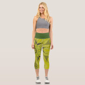 Leggings Capri Carton Mandala Flower Green (Recto)