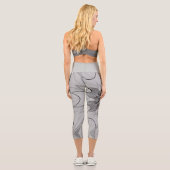 Leggings Capri Carton Mandala Flower Grey (Verso)