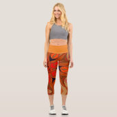 Leggings Capri Carton Mandala Flower Orange (Recto)