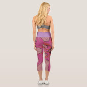 Leggings Capri Carton Mandala Flower Pink (Verso)