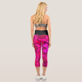 Leggings Capri Carton Mandala Flower Pink (Verso)