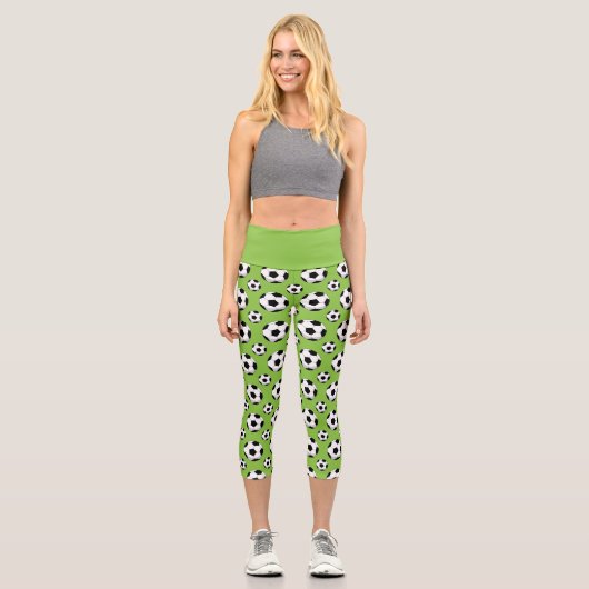 Leggings Capri Cartoon Soccer Ball Pattern (Recto)