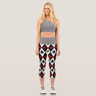 Leggings Capri Casino du Joueur de cartes Blackjack Las Vegas
