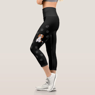 Leggings Capri Cavalier King Charles Spaniel & Pattes de Blenheim