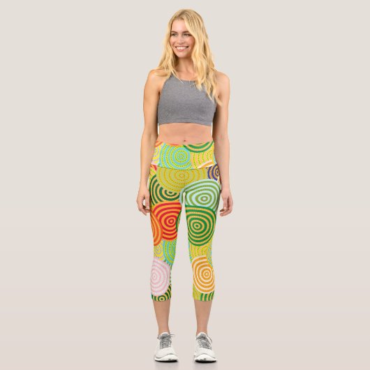 Leggings Capri Cercle-Cercles Capris haut taille (Recto)