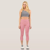 Leggings Capri Cercle de verrouillage rose moderne du milieu du s (Recto)