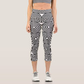 Leggings Capri Cercles Carrés Abstraits (Recto)