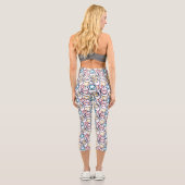 Leggings Capri Cercles Dizzy Doodle Sur Blanc (Verso)