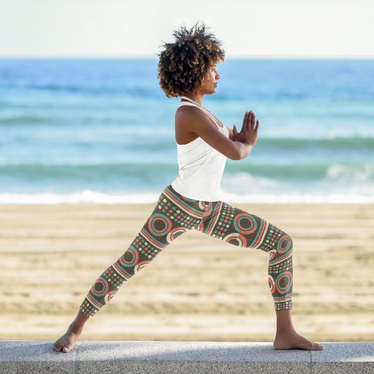 Leggings Capri Cercles Geo Retro