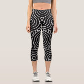 Leggings Capri Cercles hypnotiques Abstraits (Recto)