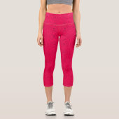 Leggings Capri Cercles Rétro En Rouge (Recto)