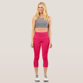 Leggings Capri Cercles Rétro En Rouge (Recto)