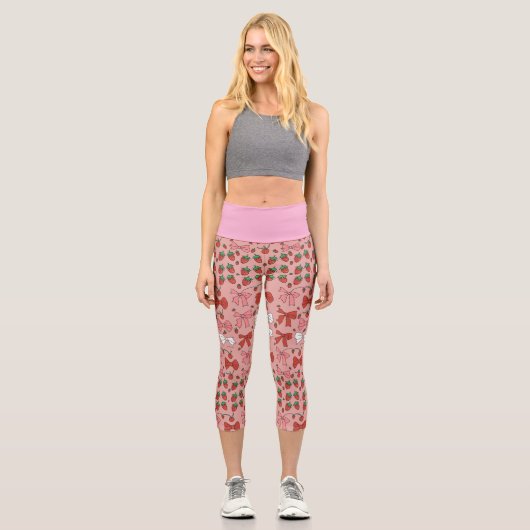 Leggings Capri cerises et fraises (Recto)