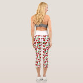 Leggings Capri Cerises rouges sur mesure (Verso)