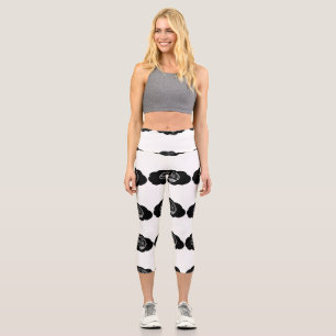 Leggings Capri Cerveau qui rumine Bande dessinée Santé mentale Ar