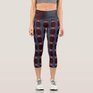 Leggings Capri Chambre Echo métallique Abstraite avec onde sonore