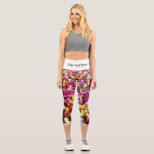 Leggings Capri champ plein de tulipes