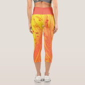 Leggings Capri Champs de feu d'or (Verso)