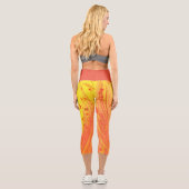 Leggings Capri Champs de feu d'or (Verso)