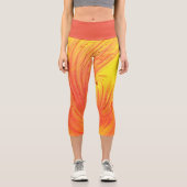 Leggings Capri Champs de feu d'or (Recto)