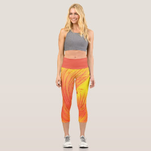 Leggings Capri Champs de feu d'or
