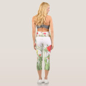Leggings Capri Champs de pavot fleurs Soleil Nature fleurs Coeur (Verso)