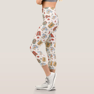 Leggings Capri Chandails de Noël et Motif Casquette