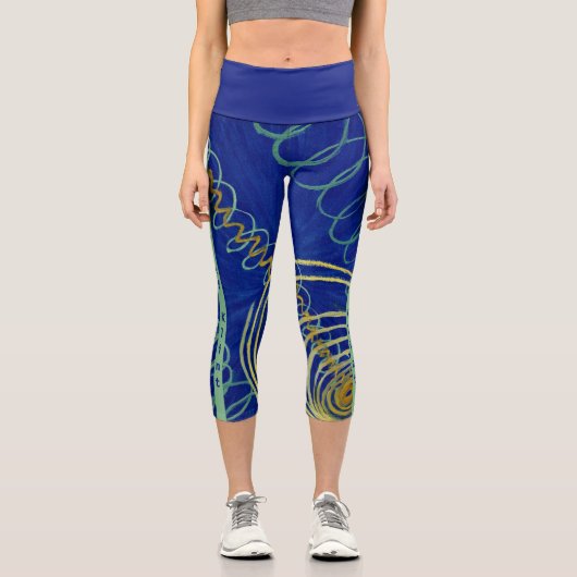 Leggings Capri Chaos Primordial par Hilma af Klint (Recto)