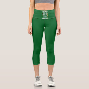 Leggings Capri Charme de professeur trèfle chanceux de la Saint-P