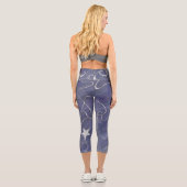 Leggings Capri Charming mystique | Étoiles de lune d'argent Sun A (Verso)
