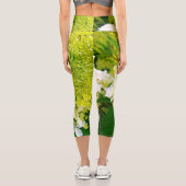 Leggings Capri Chartreuse Green, Limelight Hydrangea, (Verso)