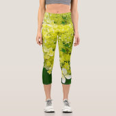 Leggings Capri Chartreuse Green, Limelight Hydrangea, (Recto)