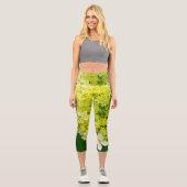 Leggings Capri Chartreuse Green, Limelight Hydrangea, (Recto)