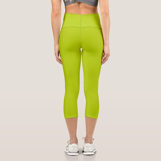 Leggings Capri Chartreuse verte (Verso)