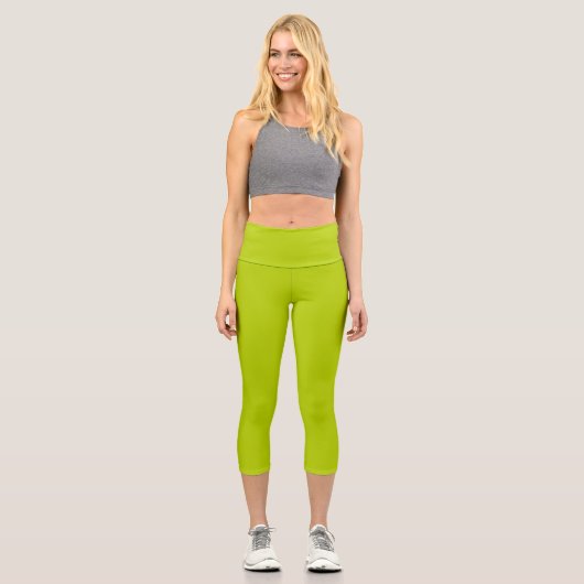 Leggings Capri Chartreuse verte (Recto)