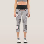 Leggings Capri Chat à pois (Recto)
