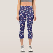 Leggings Capri Chat Dans Le Casquette | Le Motif du poisson (Recto)