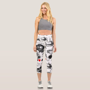 Leggings Capri Chat de Cheshire classique alice au pays des merve