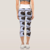 Leggings Capri chat des forêts norvégiennes dans la neige (Verso)