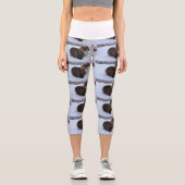 Leggings Capri chat des forêts norvégiennes dans la neige (Recto)