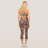 Leggings Capri Chat sauvage Leopard Cheetah Imprimer le motif flo (Verso)