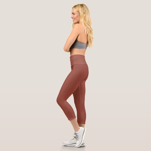 Leggings Capri châtaigne couleur (Gauche)