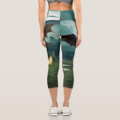 Leggings Capri Château du Dragon de Respiration de Feu (Verso)