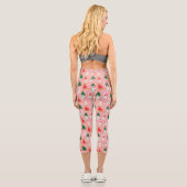 Leggings Capri Chats de Noël en Motif d'attraction (Verso)